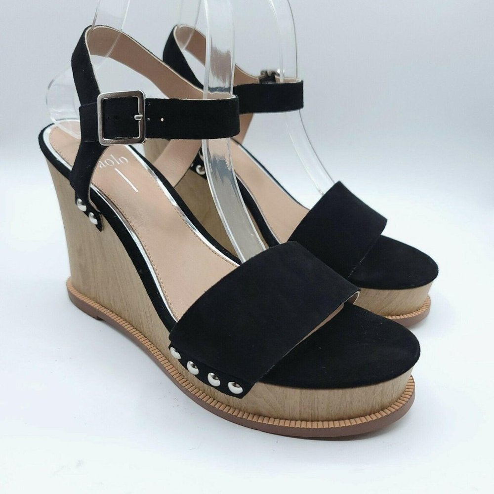 Linea Paolo Women's Ellis Ankle Strap Wedge Suede